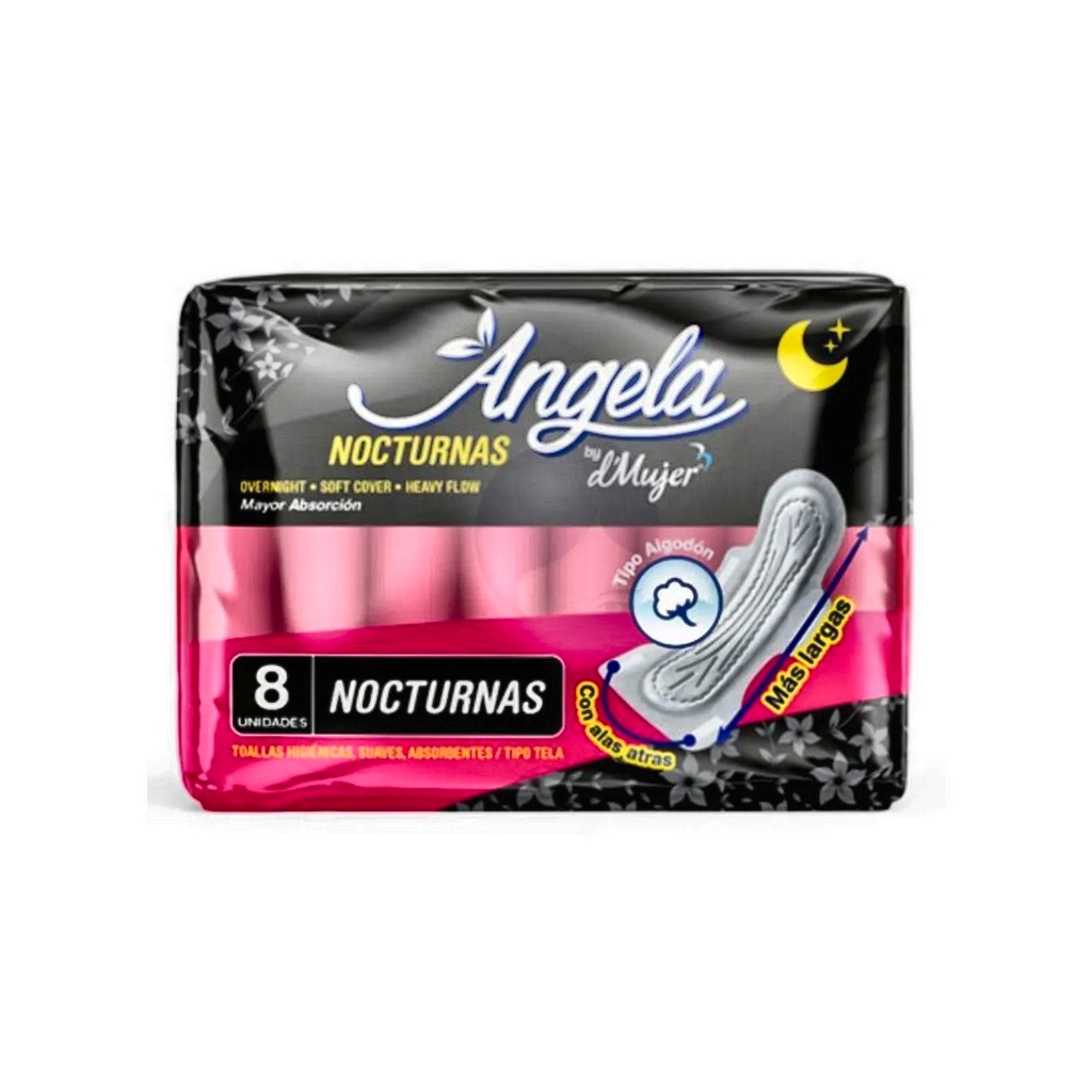 TOALLA HIGIENICA INVISIBLE CON ALAS ANGELA PAQ x 30 UNDS