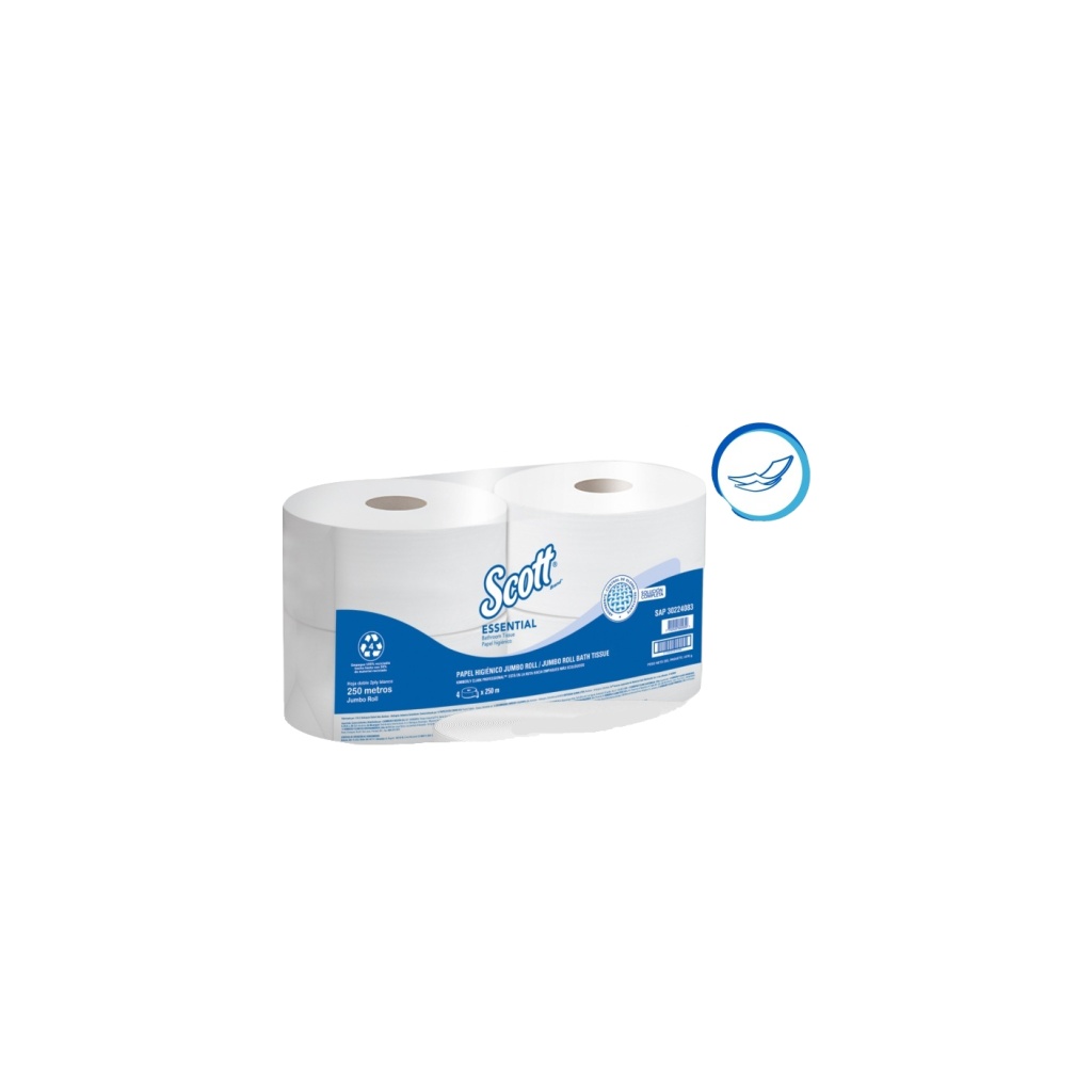 P.HIG SCOTT BL DOBLE HOJA CON PRE CORTE 250MT 30224083/30226711 PAC x 4RLL