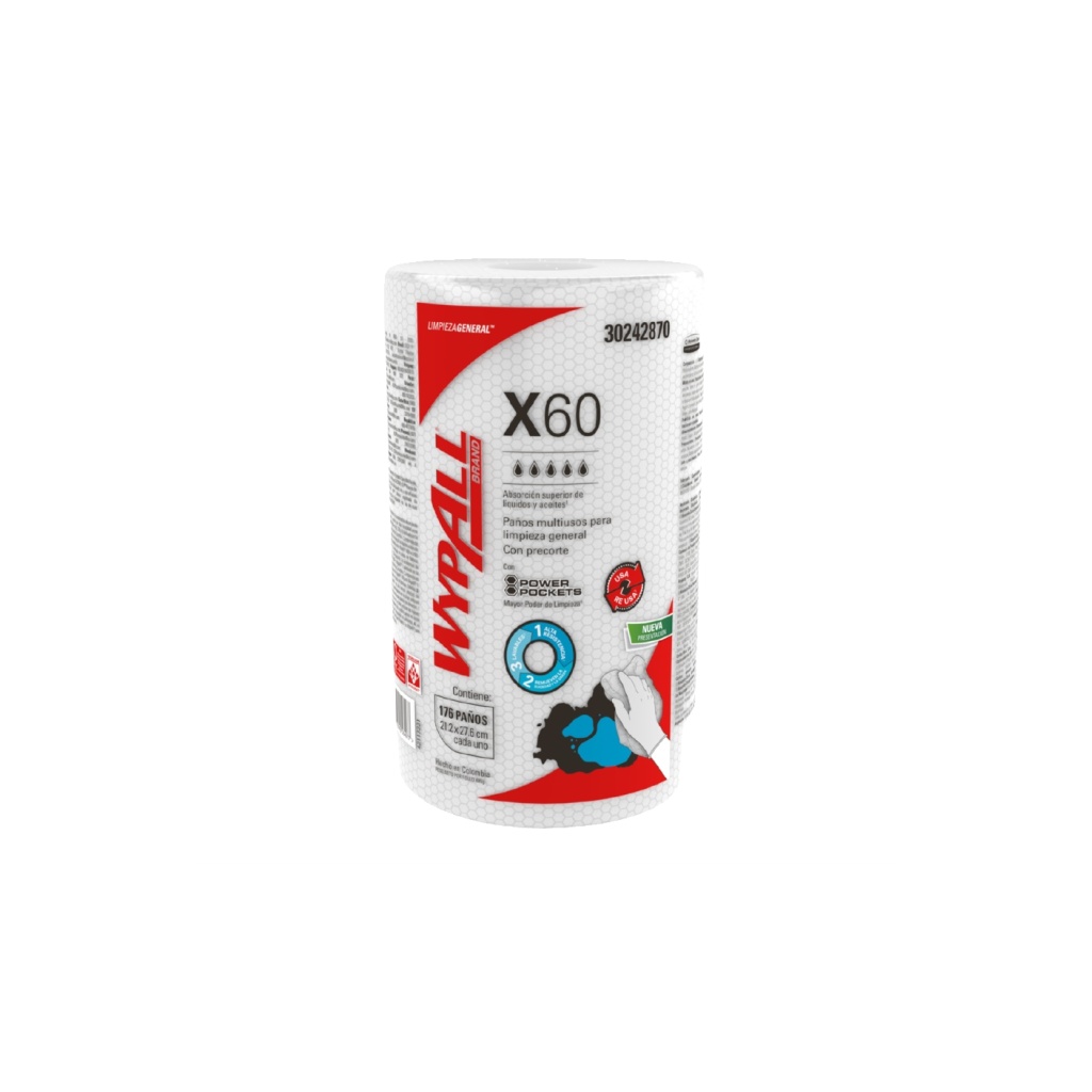 WYPALL X-60 PAÑO IND 30242870 CJ x 4 UND