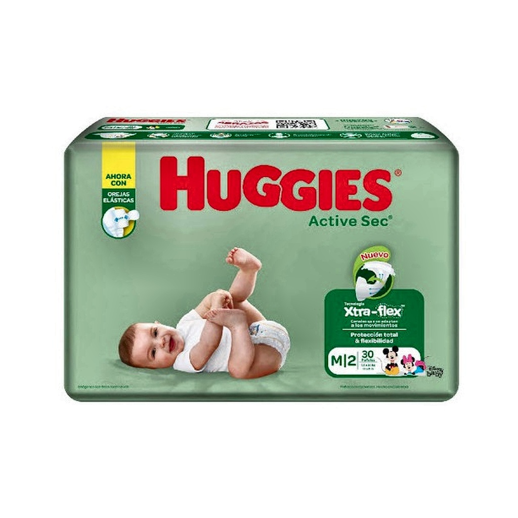 PAÑALES HUGGIES R/NDO ACT SEC 30215513 PAQ X 30UND