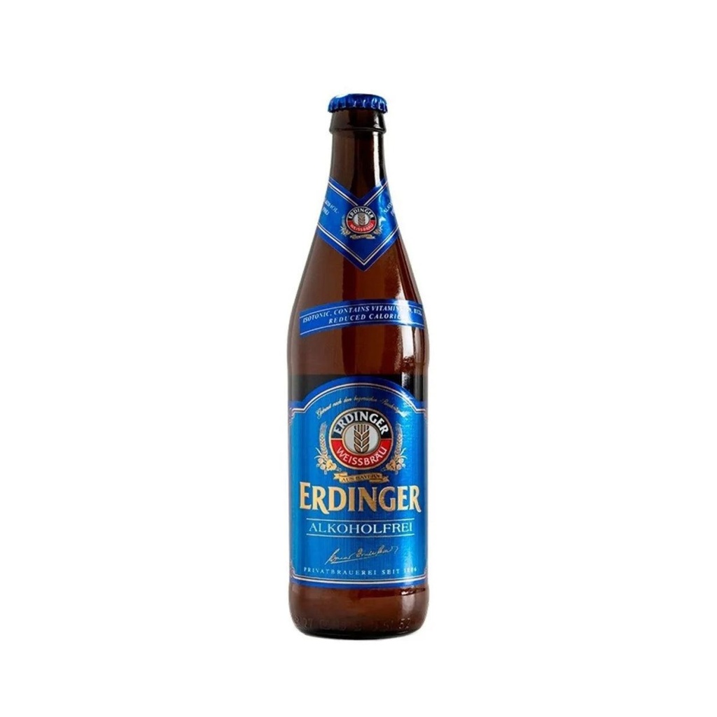 CERVEZA ERDINGER ALKOHOLFREI BOTELLA x 500 cc UNIDAD