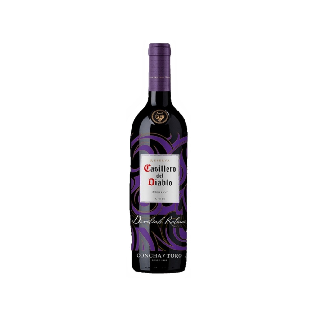 VINO CASILLERO DEL DIABLO DEVILISH MERLOT x 750 cc