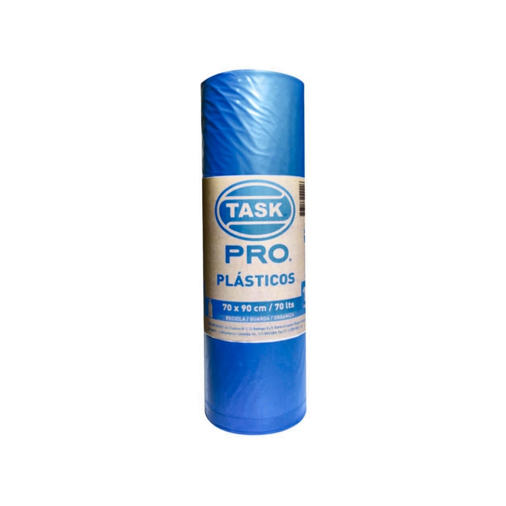 BOLSA BASURA AZUL TASK PRO  ROLLO 55 X 60 X 10 UND RF_1017077