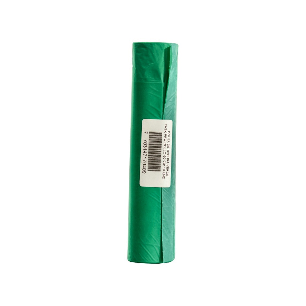 BOLSA BASURA VERDE TASK PRO  ROLLO 60 X 70 X 10 UND RF_1017040/1017168