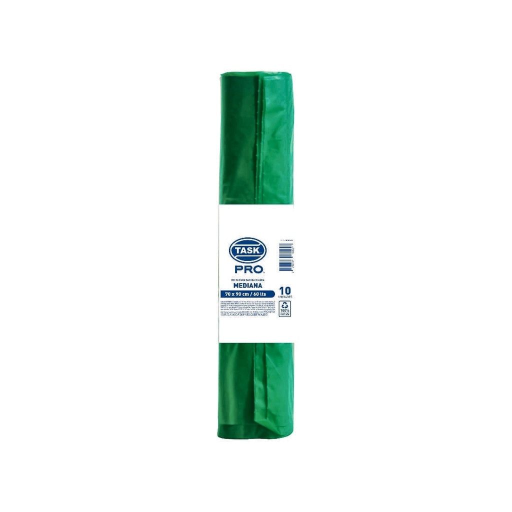 BOLSA DE BASURA MED. VERDE AROMA CITRUS TASK ROLLO 70 X 90  X 10 UDS RF_1017219