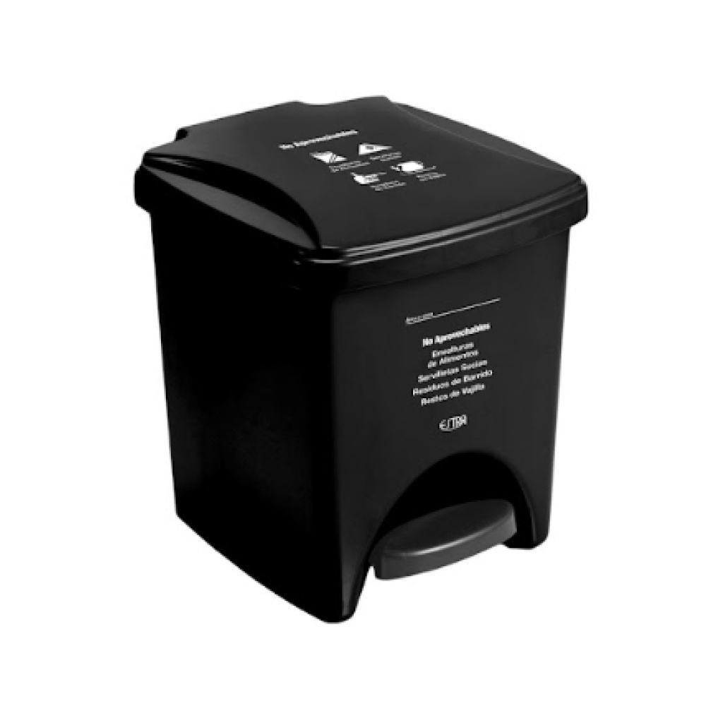 PAPELERA PEDAL 20 L NEGRO NO APROVECHABLE 4-1042578_EMP 4