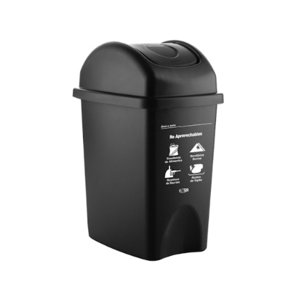 PAPELERA VAIVEN NEGRO NO APROVECHABLE 10 L 4-1042504_EMP 6