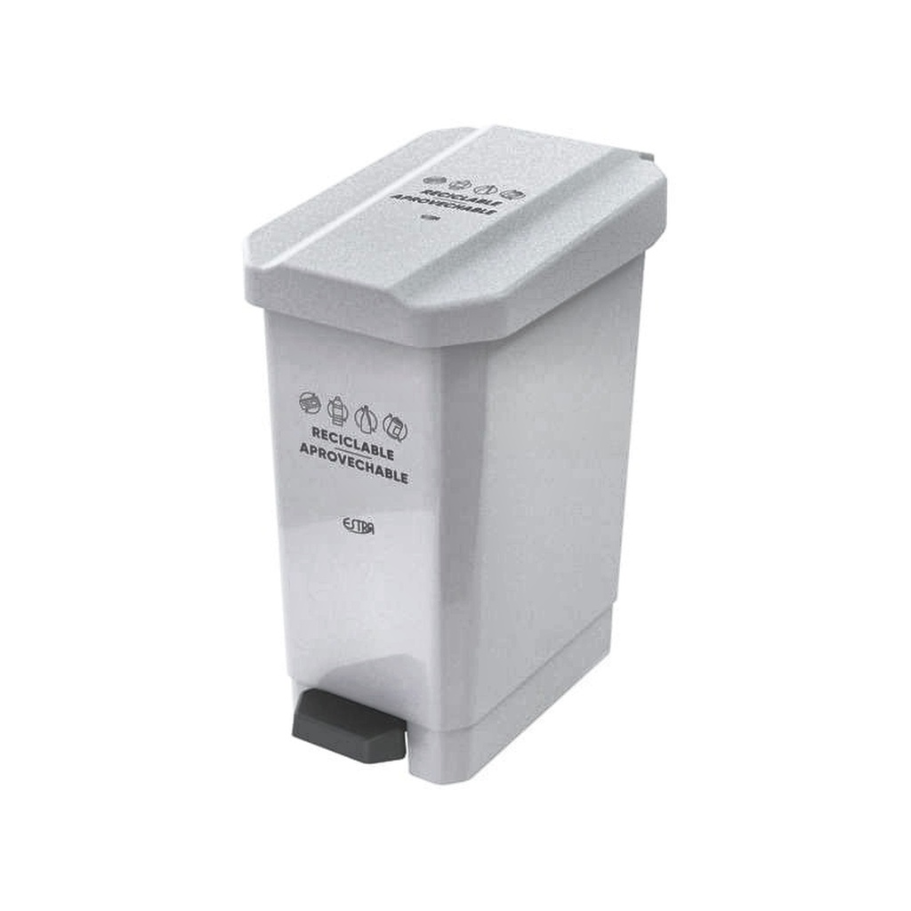 CANECA PAPELERA ESTRABINS PEDAL 10L BLANCO RECICLABLE APROVECHABLE 4-1042672_EMP 4