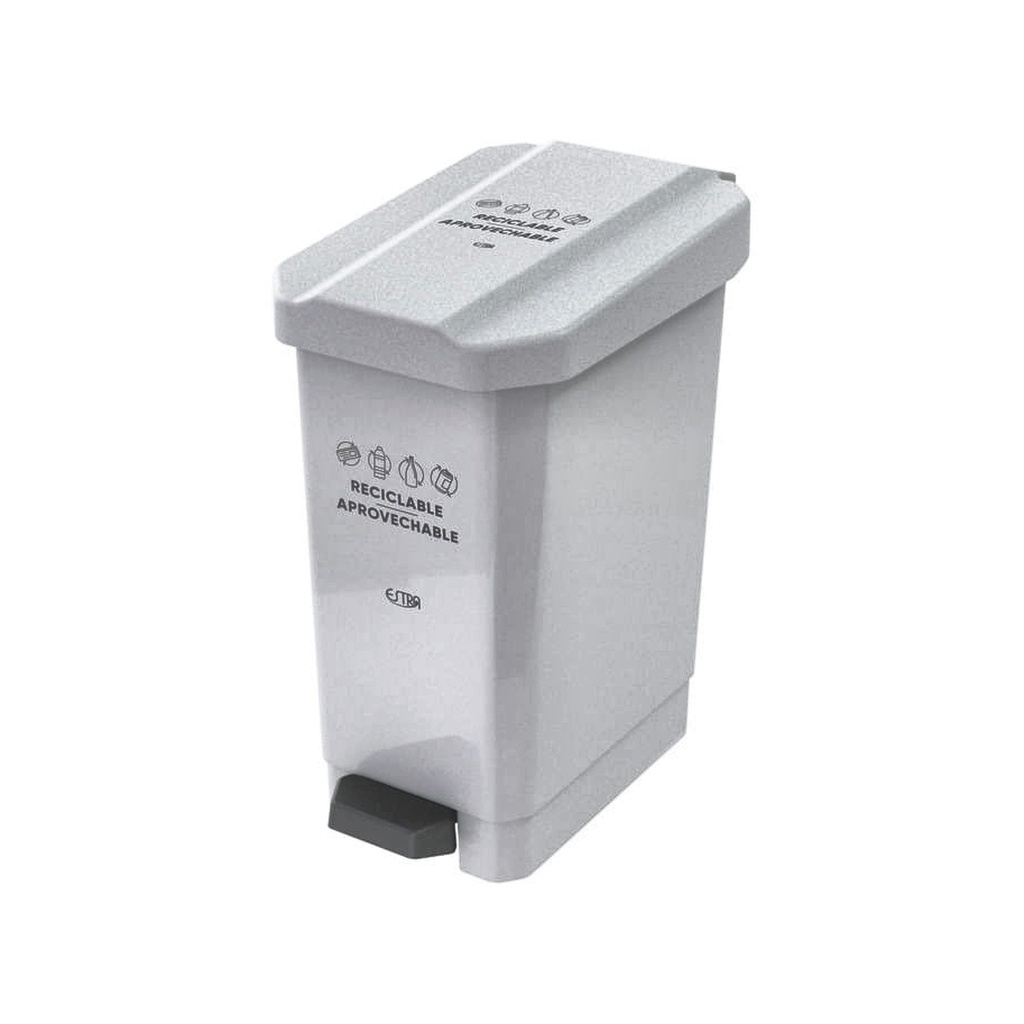 CANECA PAPELERA ESTRABINS PEDAL 22L BLANCO RECICLABLE APROVECHABLE 4-1042660_EMP 4