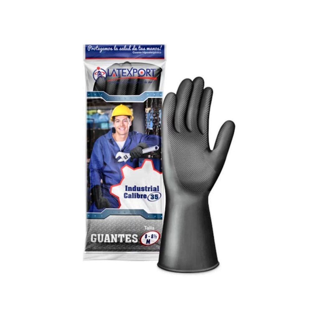 GUANTE SUPER INDUSTRIAL NEGRO C-35 T-9 RF_131015