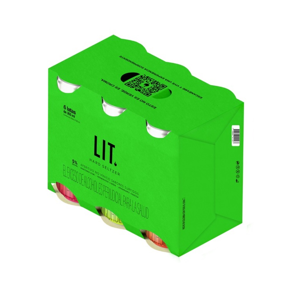 BEBIDA LIT HARD SELTZER SURTIDA x 355 cc C/U SIXPACK