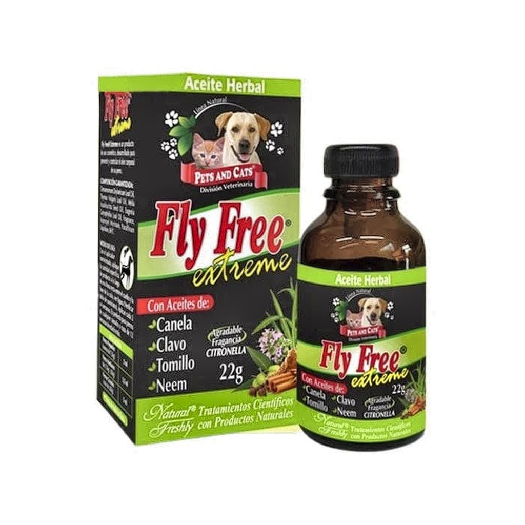 P &amp; C FLY FREE EXTREME ACEITE HERBAL x 22g + GOTERO UNIDAD