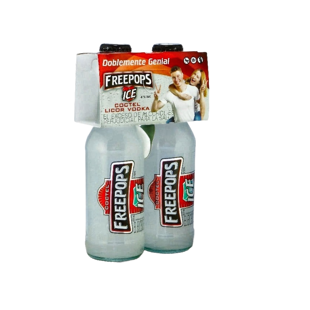 COCTEL DE LICOR VODKA FREEPOPS ICE x 207 cc