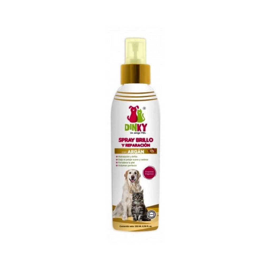 SPRAY BRILLO Y REPARACION DINKY PERROS Y GATOS CON ARGAN  25595 FSC x 250 ML