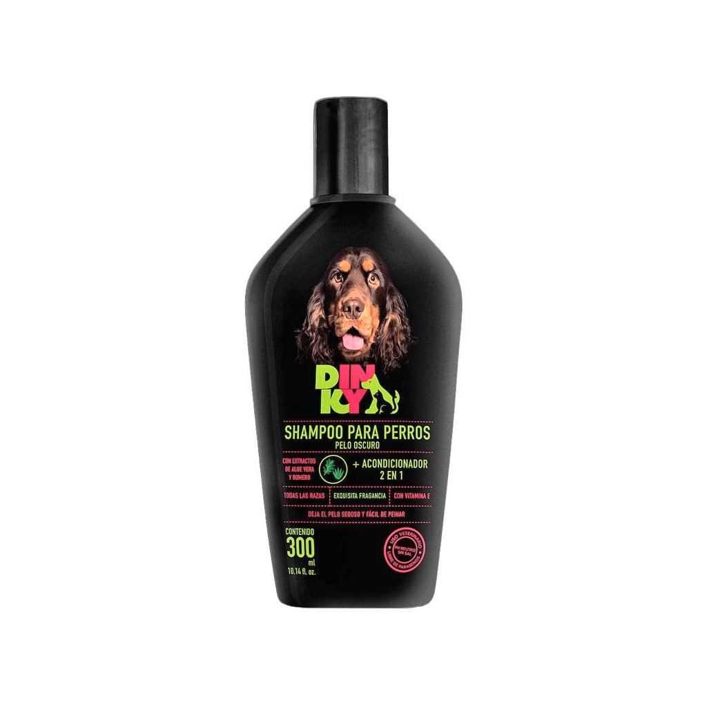 SHAMPOO 2 EN 1 DINKY PERRO PELO OSCURO 71996 FSC x 300 ML