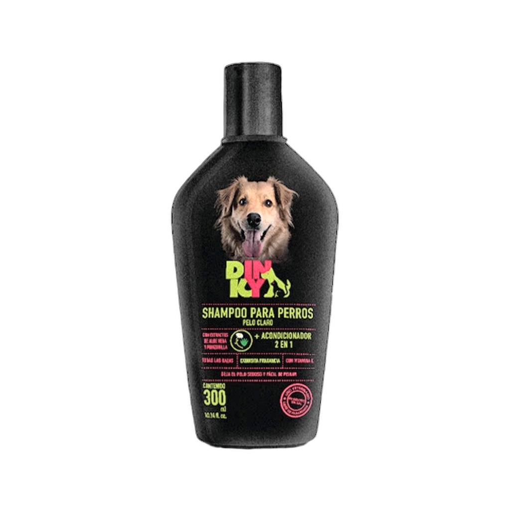 SHAMPOO 2 EN 1 DINKY PERRO PELO CLARO 71958 FSC x 300 ML