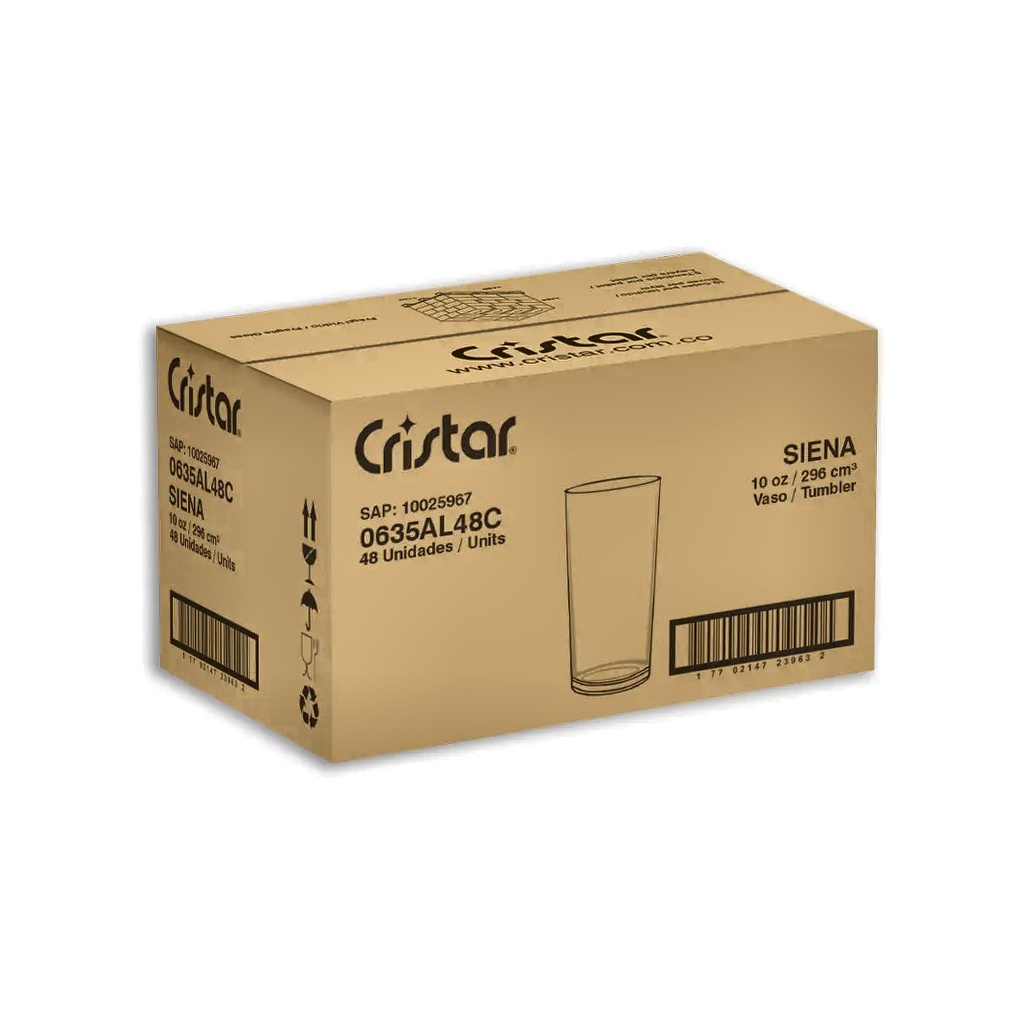VASO SIENA BEBIDAS 0635AL48C CJ X 48UND