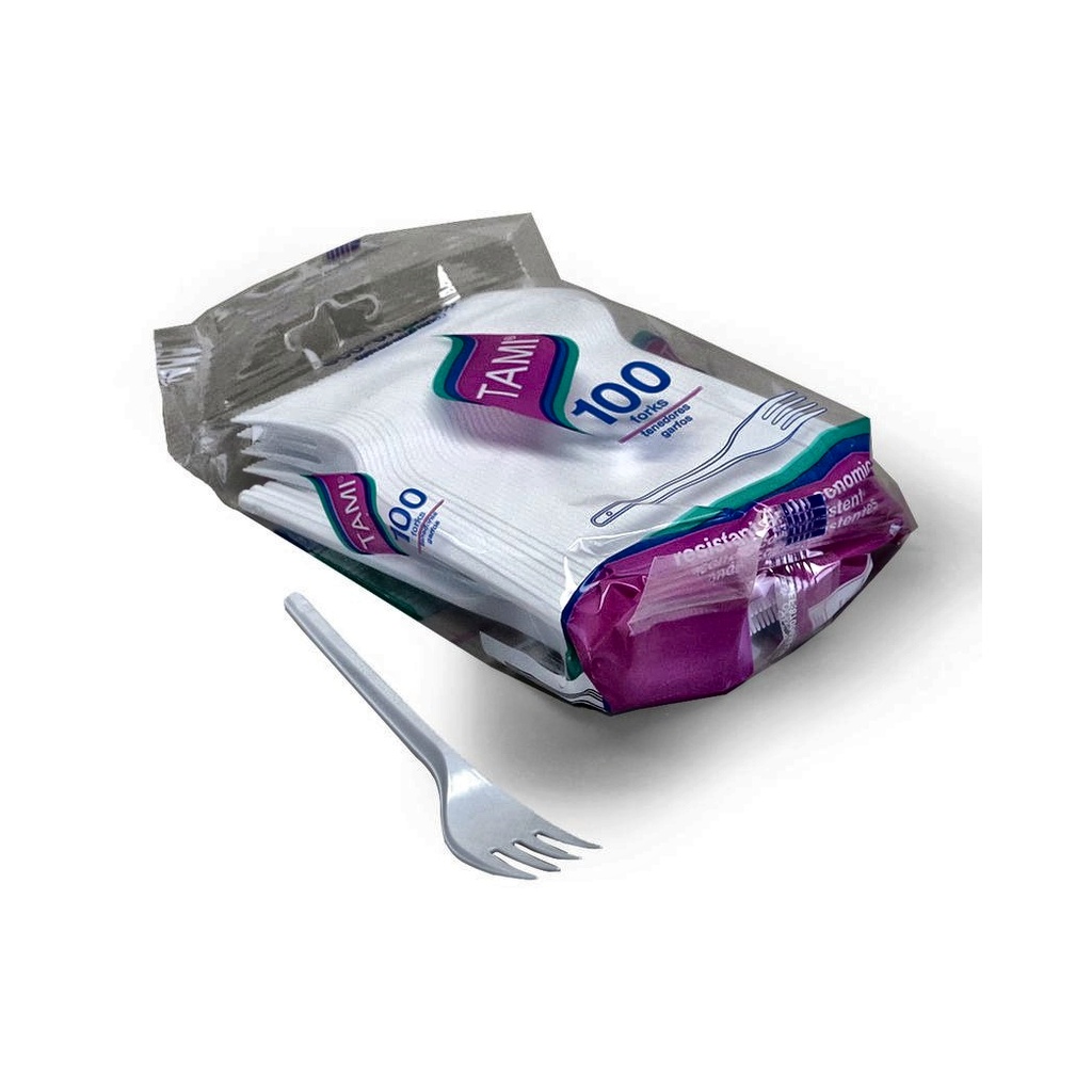 TENEDOR BCO TAMI D811100 BOL X 100UND