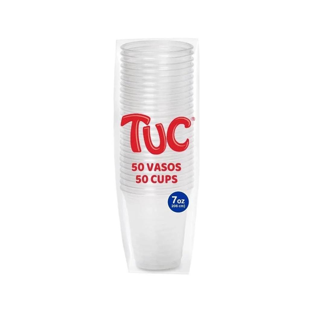 VASOS 7 OZ TRANSP TUC RLL X 50UND