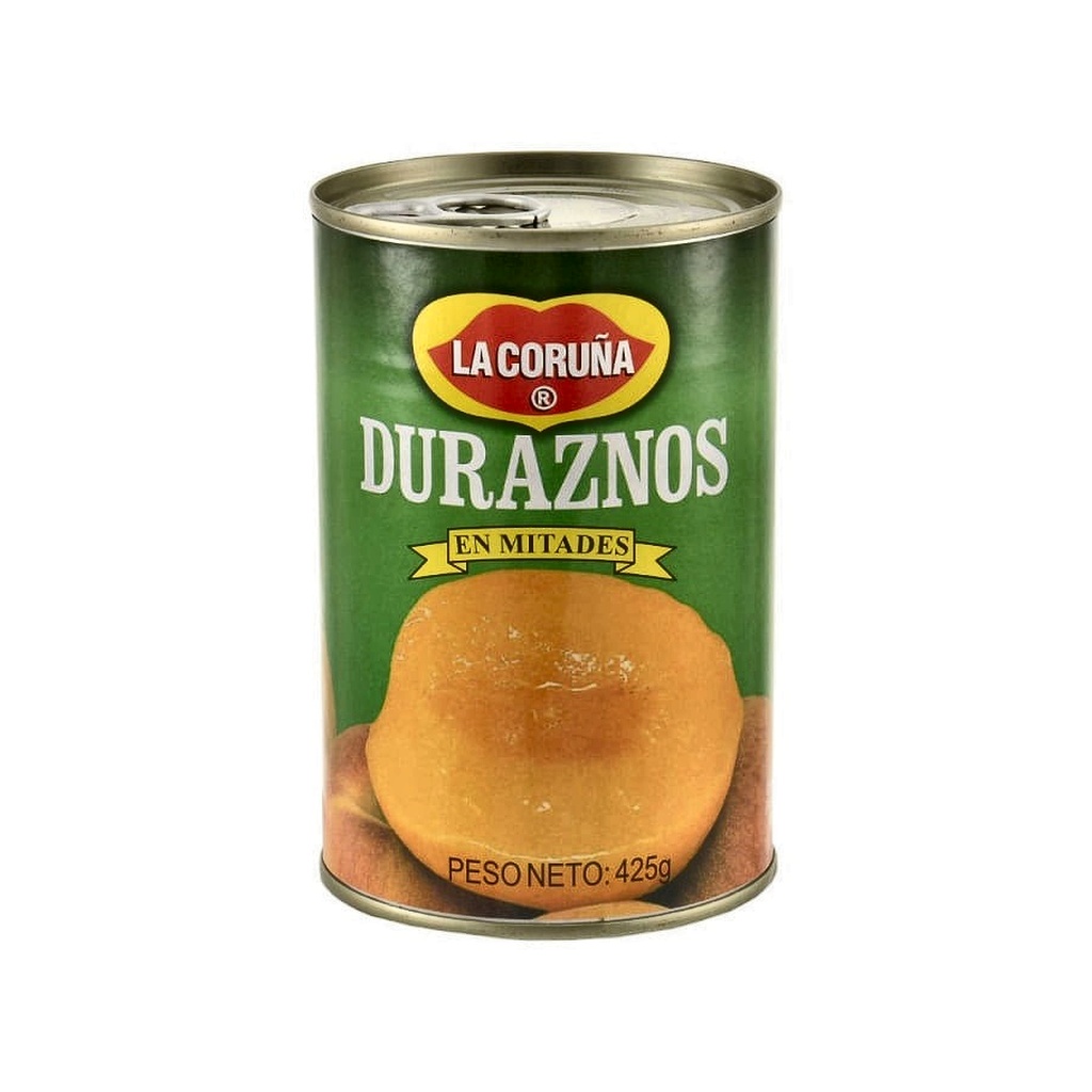 DURAZNO EN MITADES LA CORUÑA LATA x 425 gr