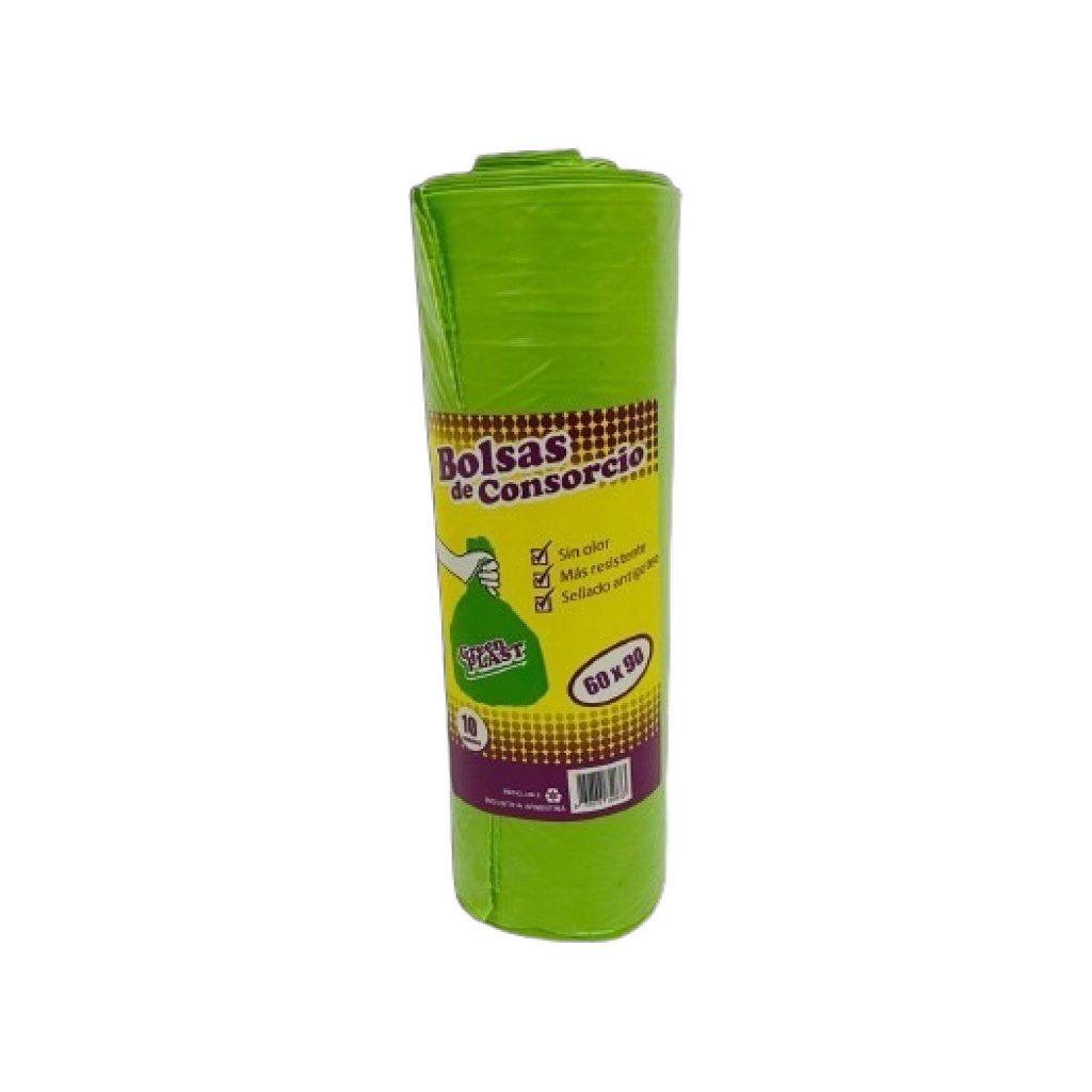 BOLSA VERDE 60 x 90 PAQ x 10 UND