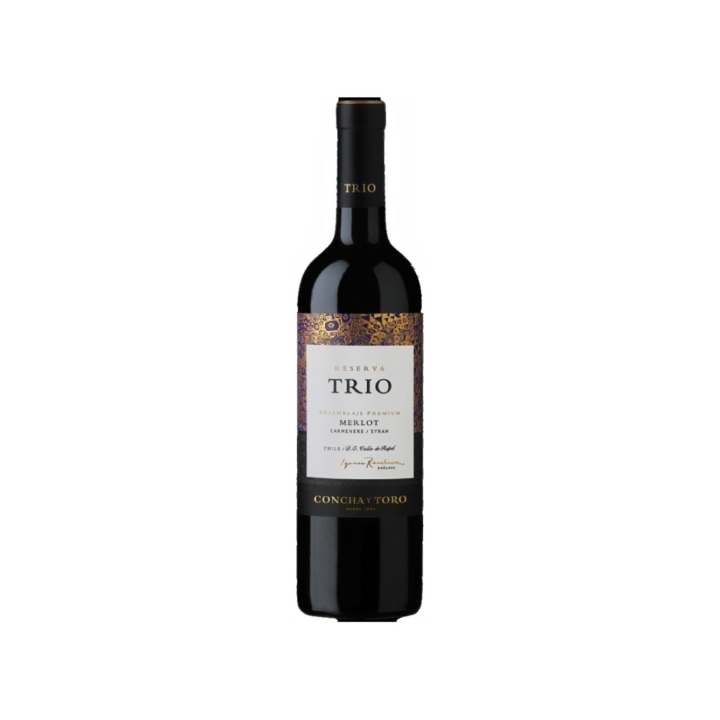 VINO TRIO MERLOT TINTO x 750 cc