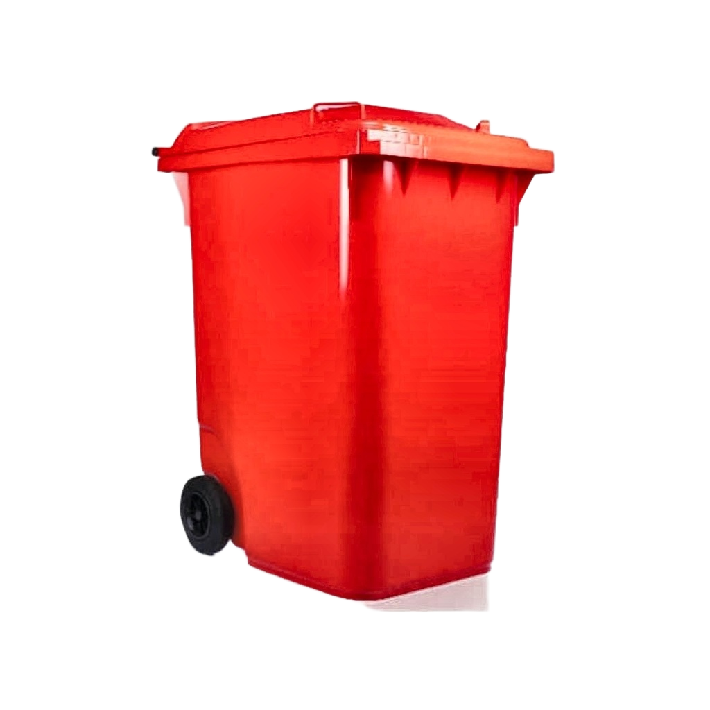 CONTENEDOR ROLLER 360 LT RUEDA BLANDA ROJO TT360RB-44