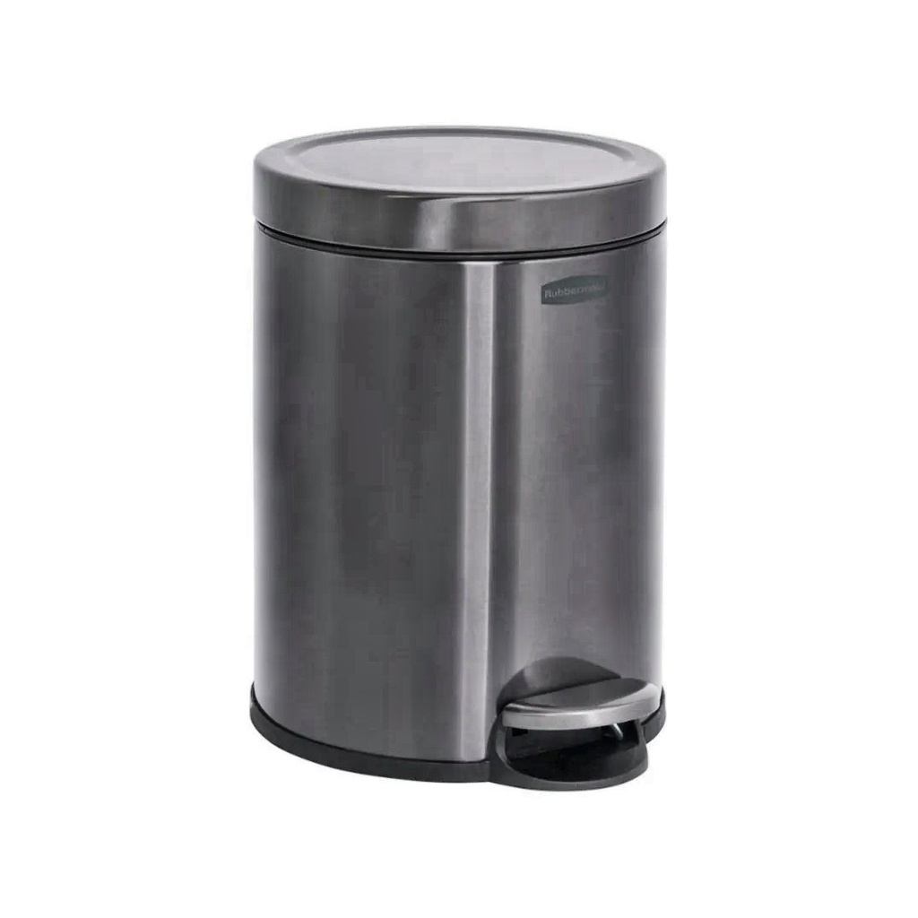 CONTENEDOR DE PEDAL SEMI REDONDO METALICO 6 LT 2179282_NEG