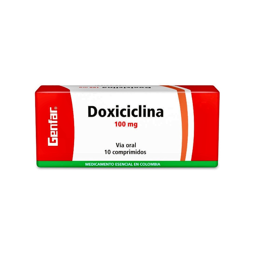 DOXICICLINA 100 MG 10 TAB