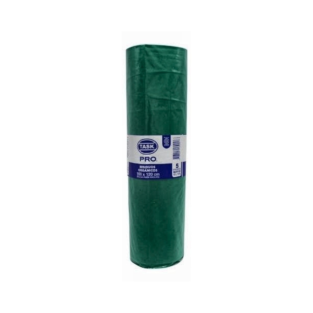 BOLSA BASURA VERDE TASK PRO ROLLO 100 X 120 X 5 UND  RF_1017245/1103079