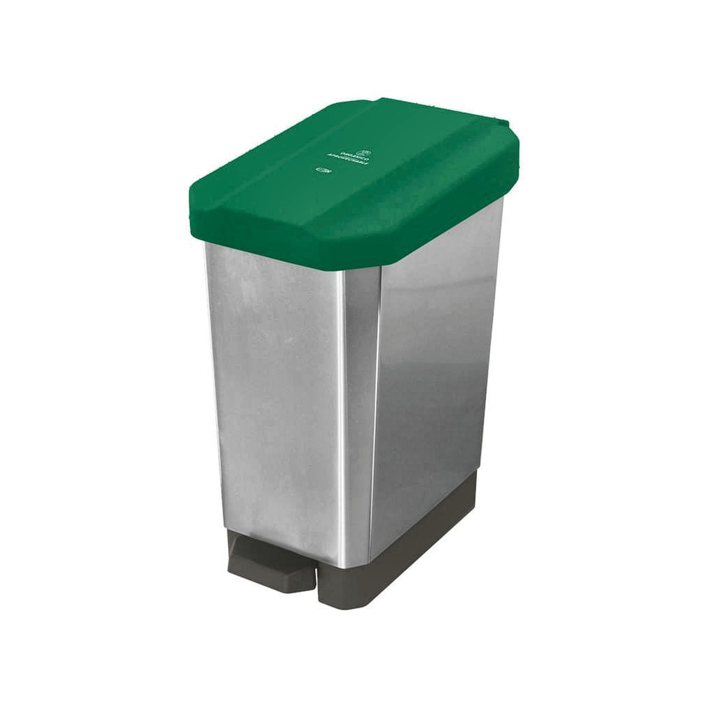 CANECA-PAPELERA ESCOBINS PEDAL /44L/VERDE- ORGANICO APROVECHABLE- IML METALIZADO//4-1042711_EMP 2