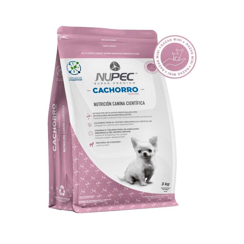 NUPEC CACHORRO RAZAS MINI C_CE0ACO03  BOL x 3 kg