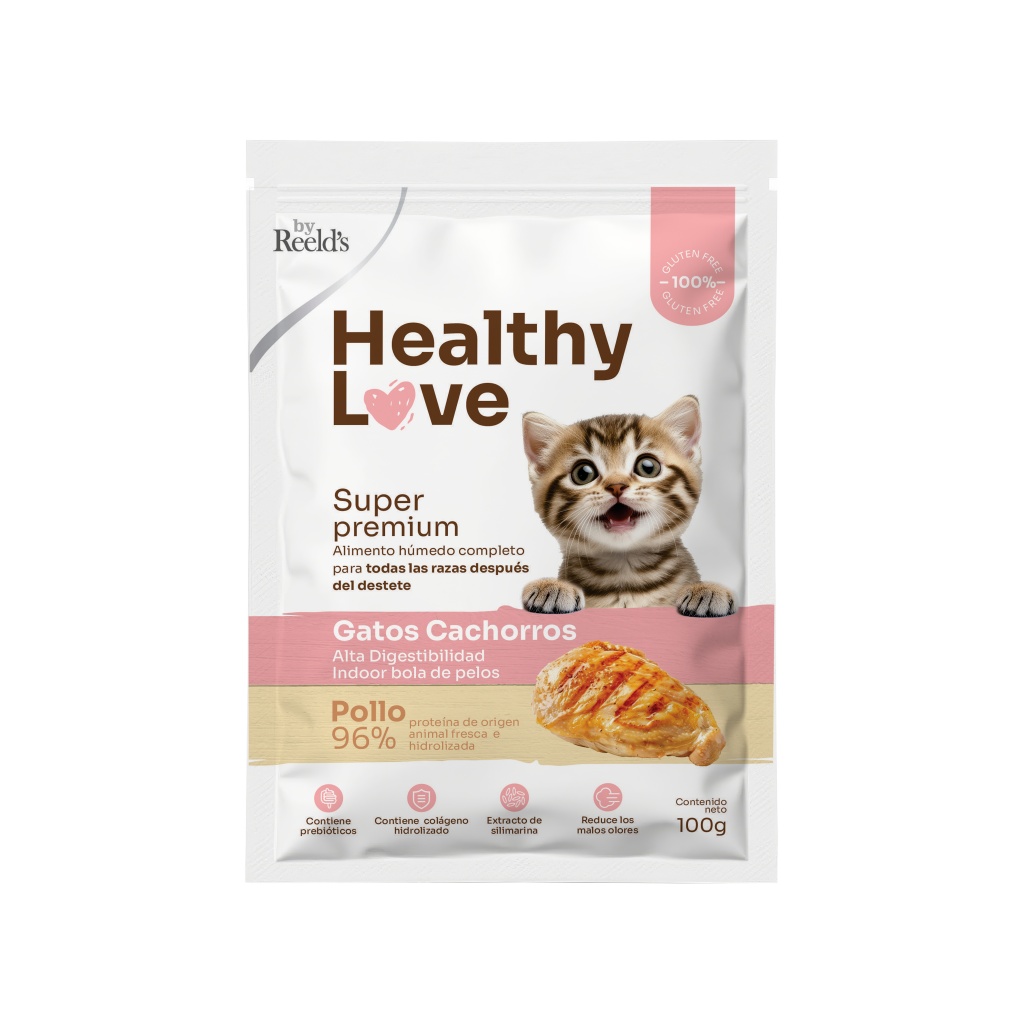 HEALTHY LOVE GATOS CACHORROS PTN25 BOL X 100 GR