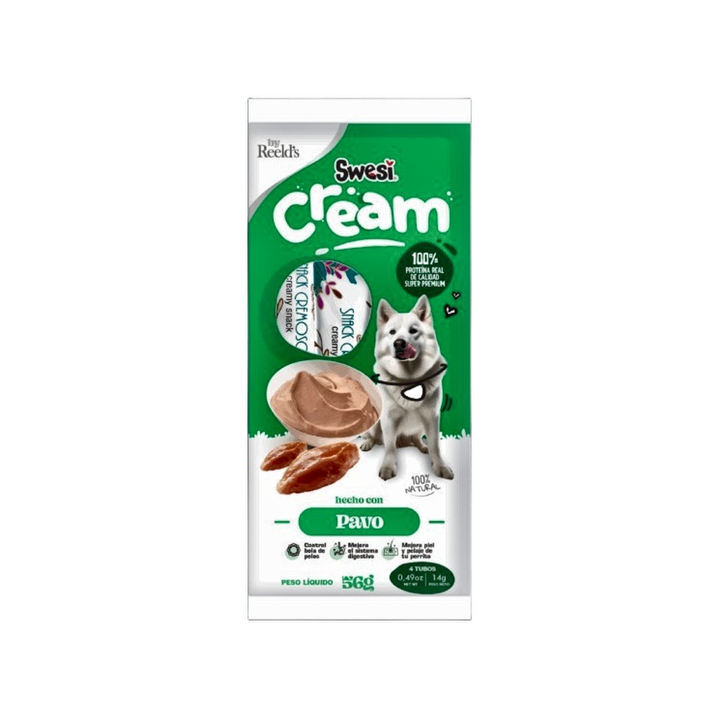 SWESI CREAM PERRO SABOR PAVO PTN135 DISP x 4 UNDS