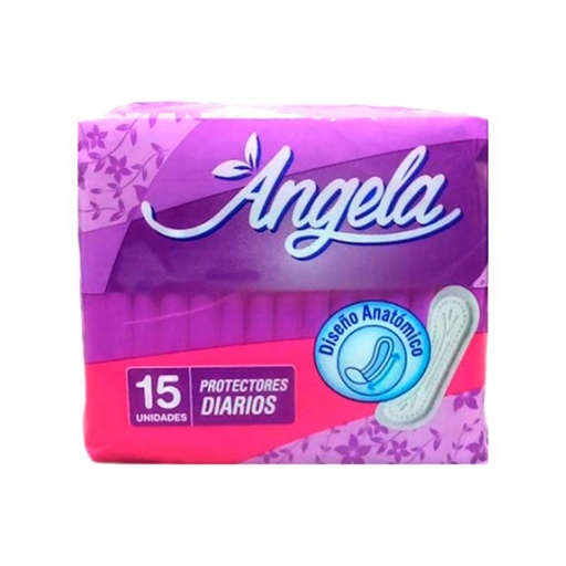 PROTECTOR DIARIO ANATOMICO ANGELA PAQ x 15 UNDS