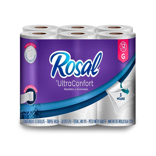 PAPEL HIG ROSAL G 20M UNIDAD