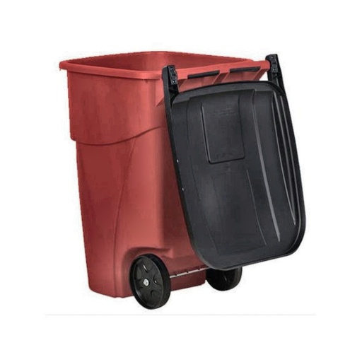 CONTENEDOR BRUTE ® CON RUEDAS Y TAPA CAPACIDAD 189 L 1934089_ROJO_NEG